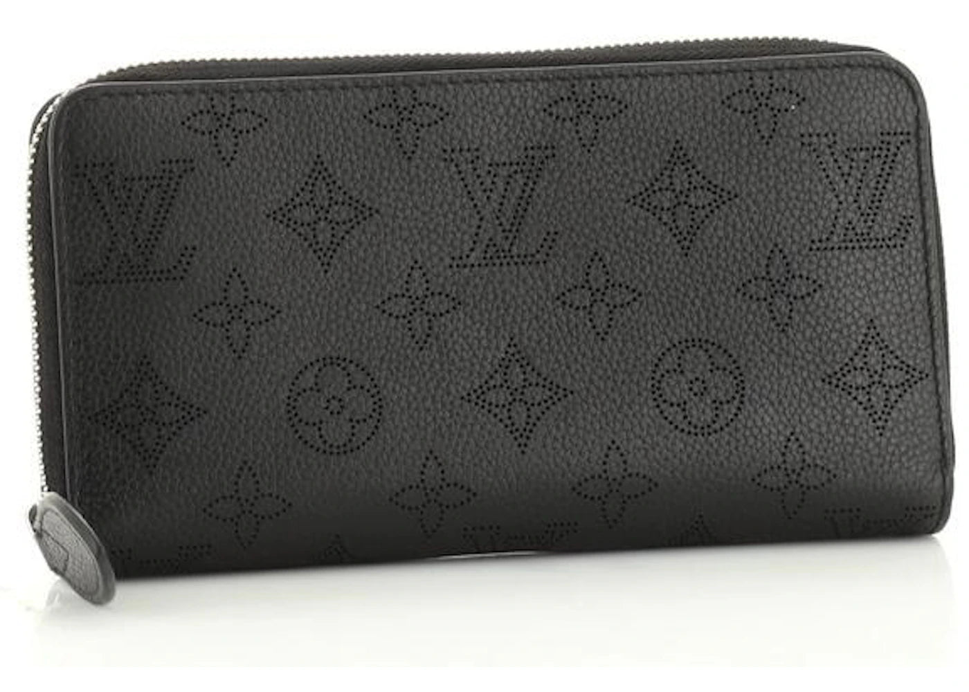 Louis Vuitton Zippy Wallet Perforated Monogram Mahina Leather Black