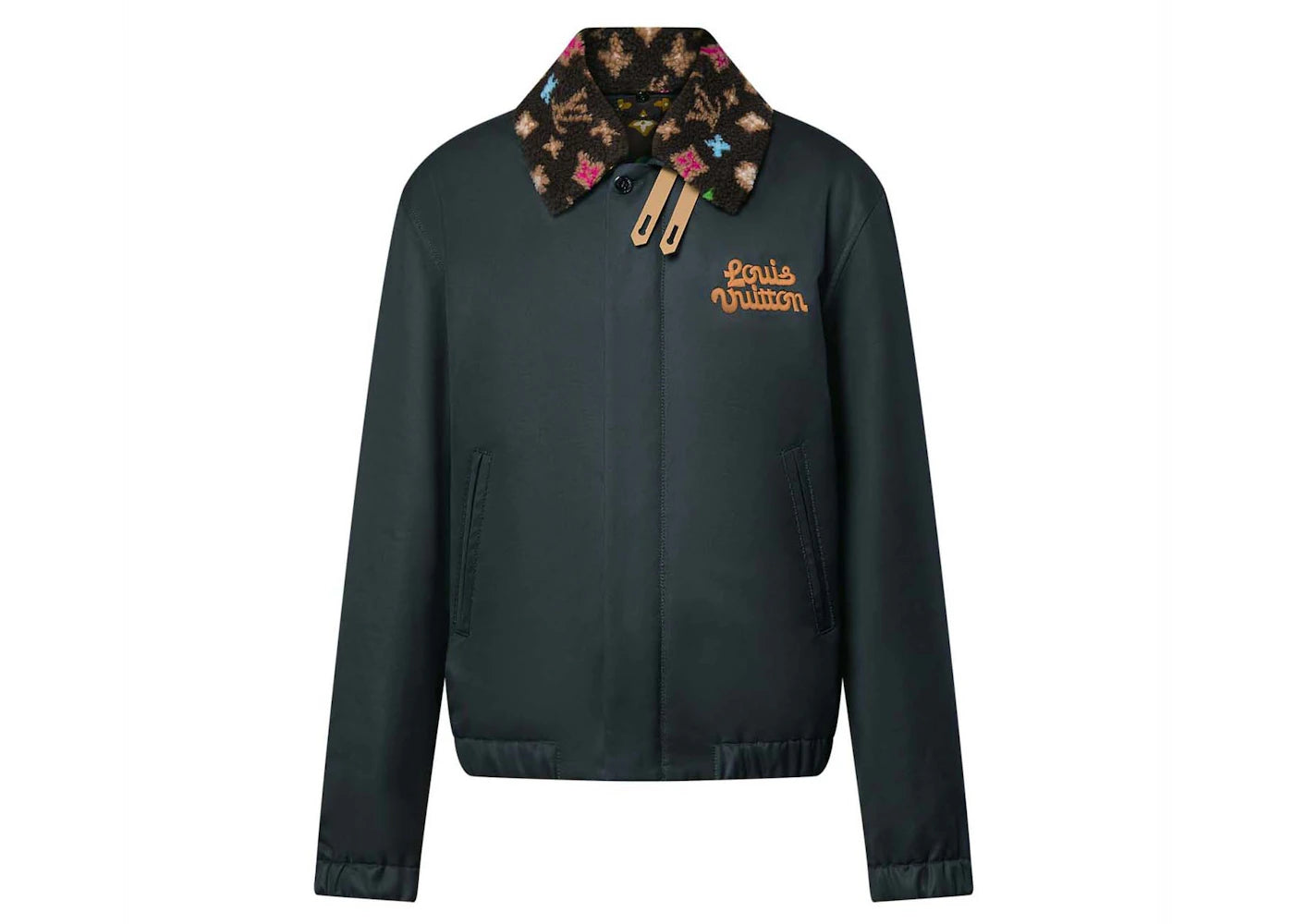 Louis Vuitton by Tyler, the Creator Cotton Aviator Jacket With Monogram Fleece Collar Black