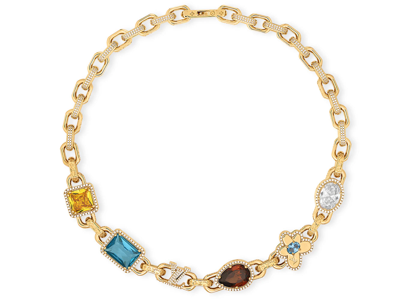 Louis Vuitton by Tyler, the Creator Paradise Stone Necklace Gold-color