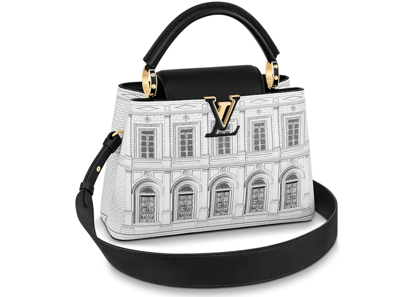 Louis Vuitton x Fornasetti Capucines BB Black/White