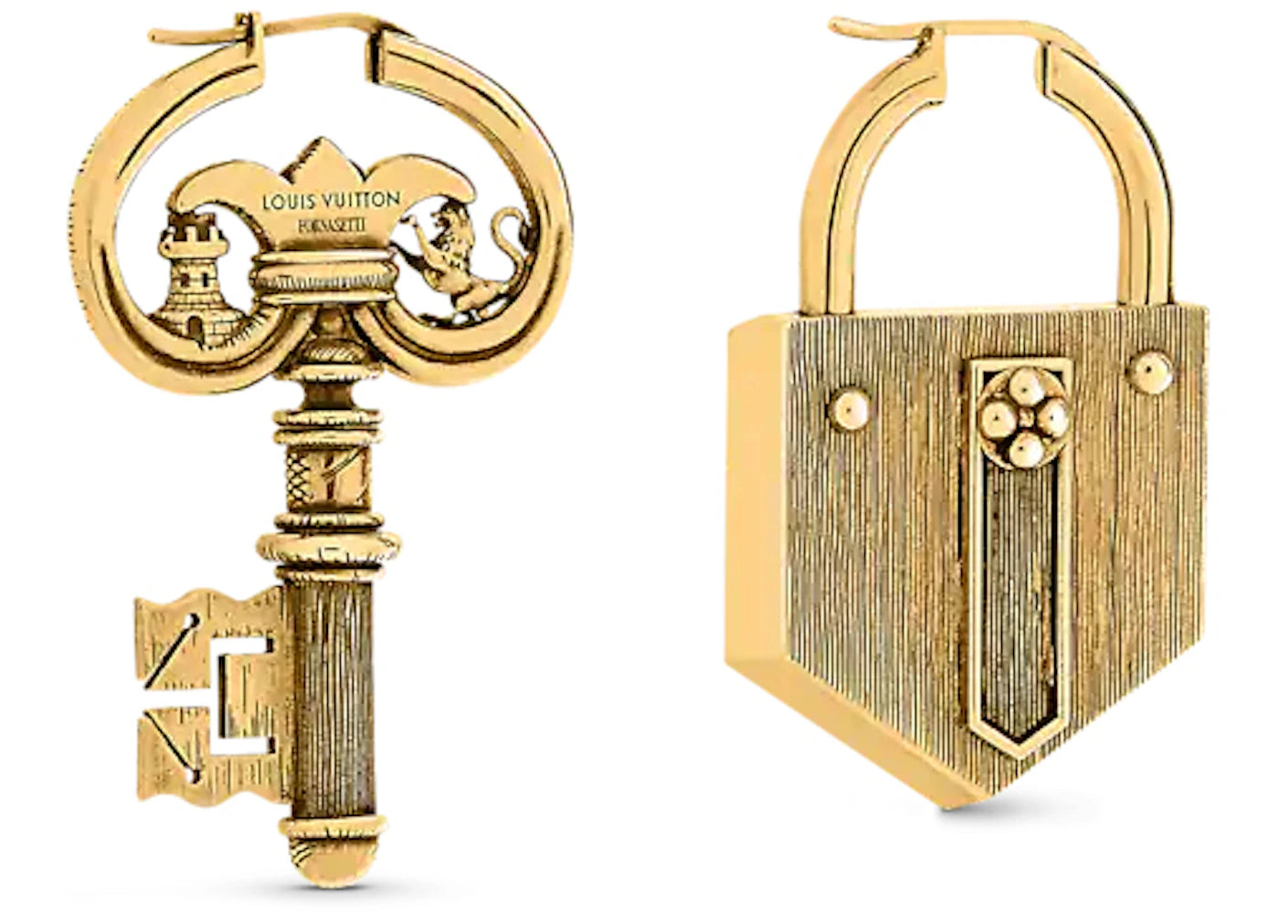 Louis Vuitton x Fornasetti Earrings Gold