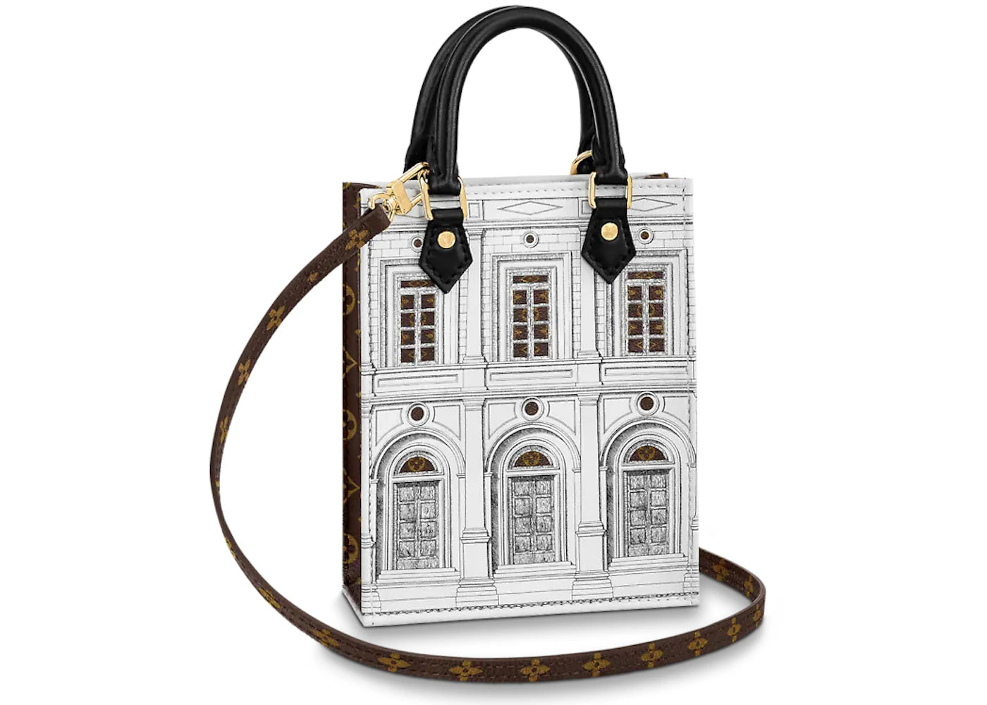 Louis Vuitton x Fornasetti Petit Sac Plat Black/White