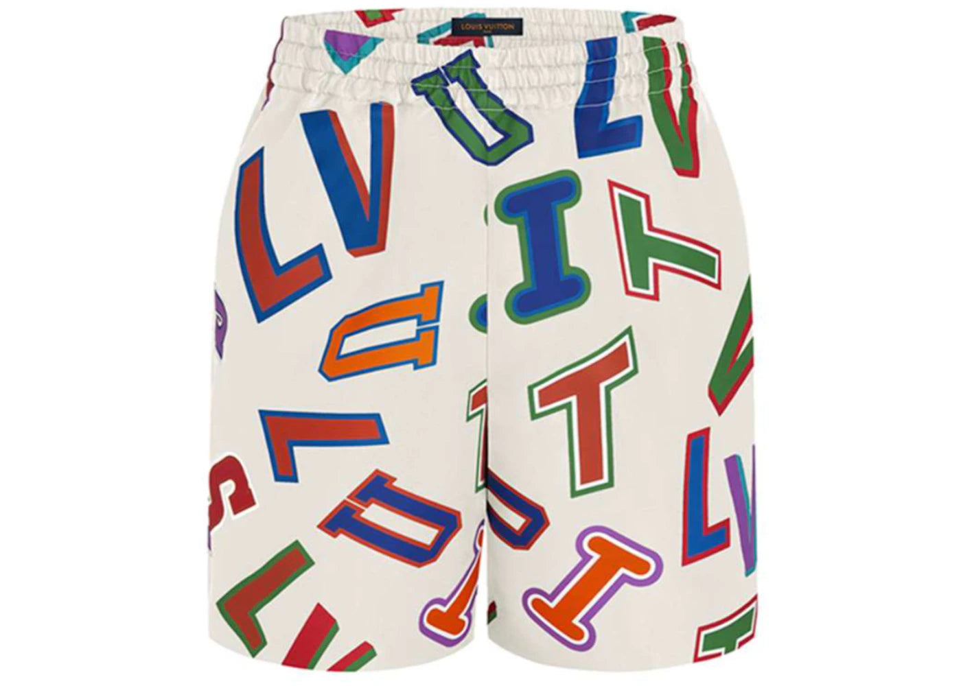 Louis Vuitton x NBA Basketball Letters Shorts Beige