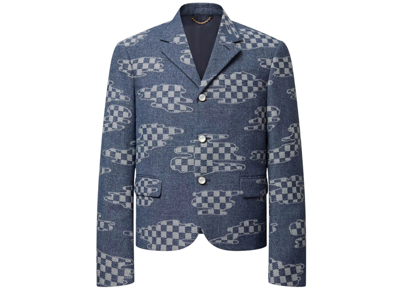 Louis Vuitton x Nigo Damier Cropped Single-Breasted Jacket Indigo