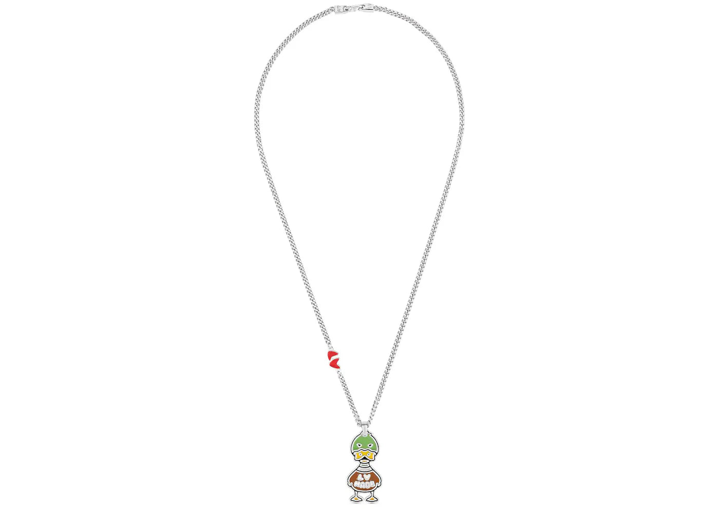 Louis Vuitton x Nigo Duck Pendant Necklace Silver
