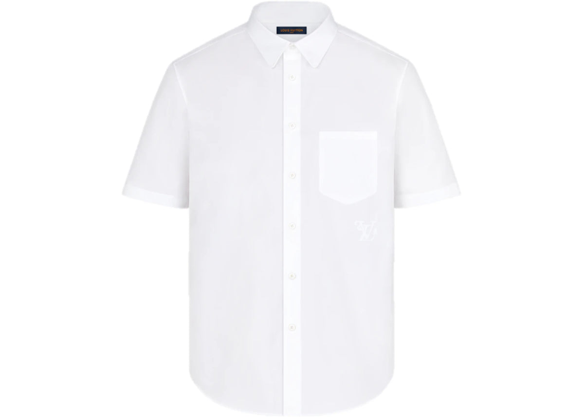 Louis Vuitton x Nigo Embroidered Squared LV Regular SS Shirt Blanc Optique