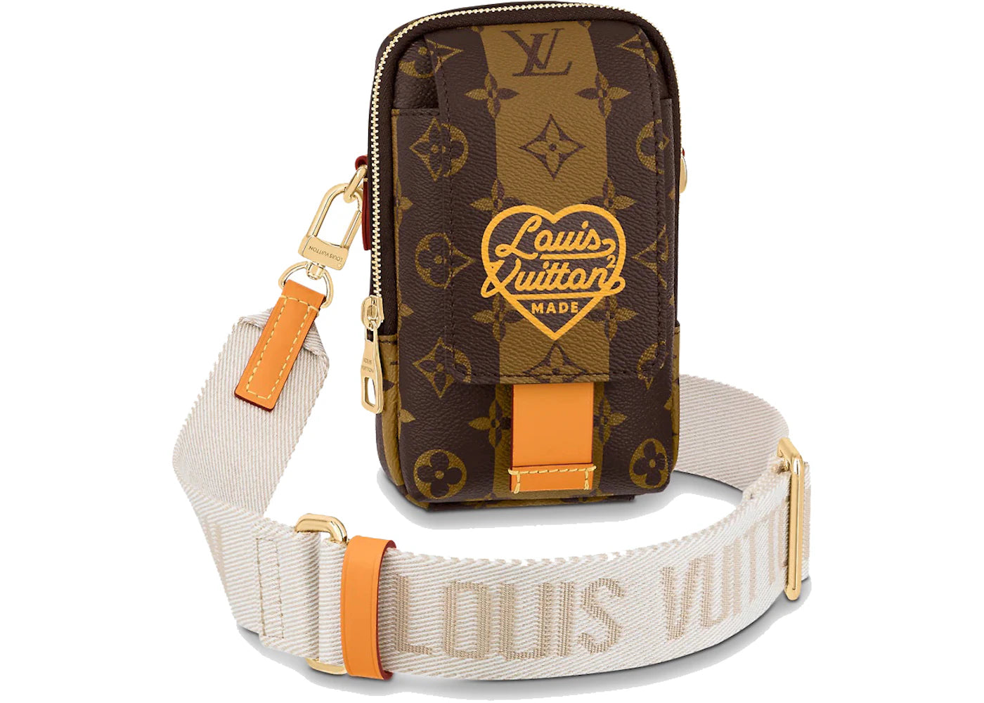 Louis Vuitton x Nigo Flap Double Phone Pouch Brown