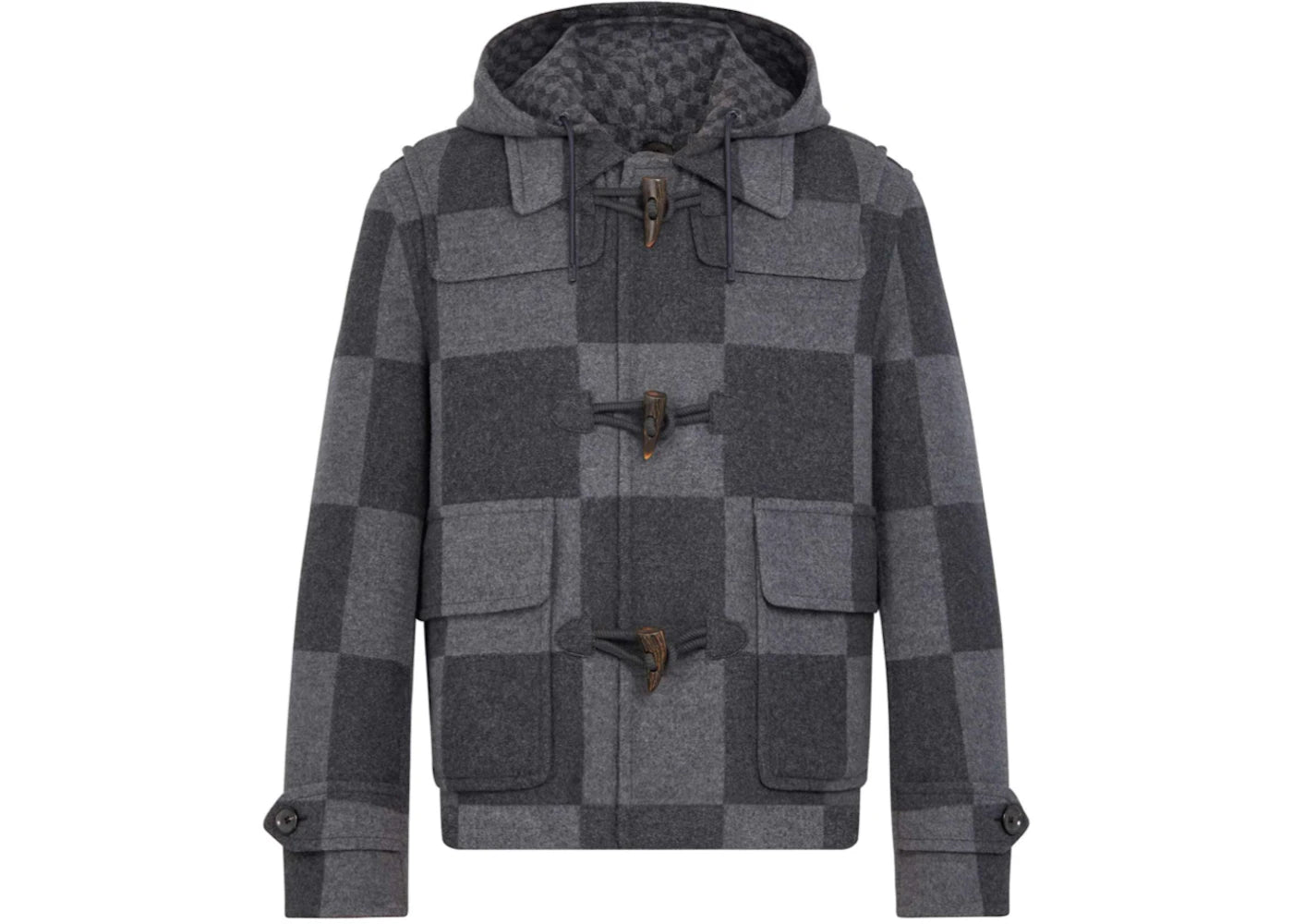 Louis Vuitton x Nigo Giant Damier Duffle Coat Gris Fonce