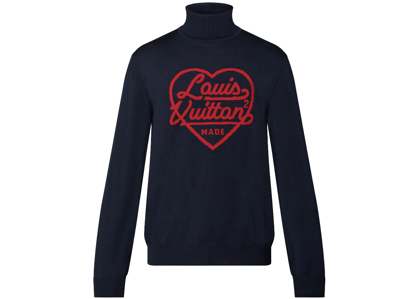 Louis Vuitton x Nigo Intarsia Heart Turtle Neck Dark Ocean