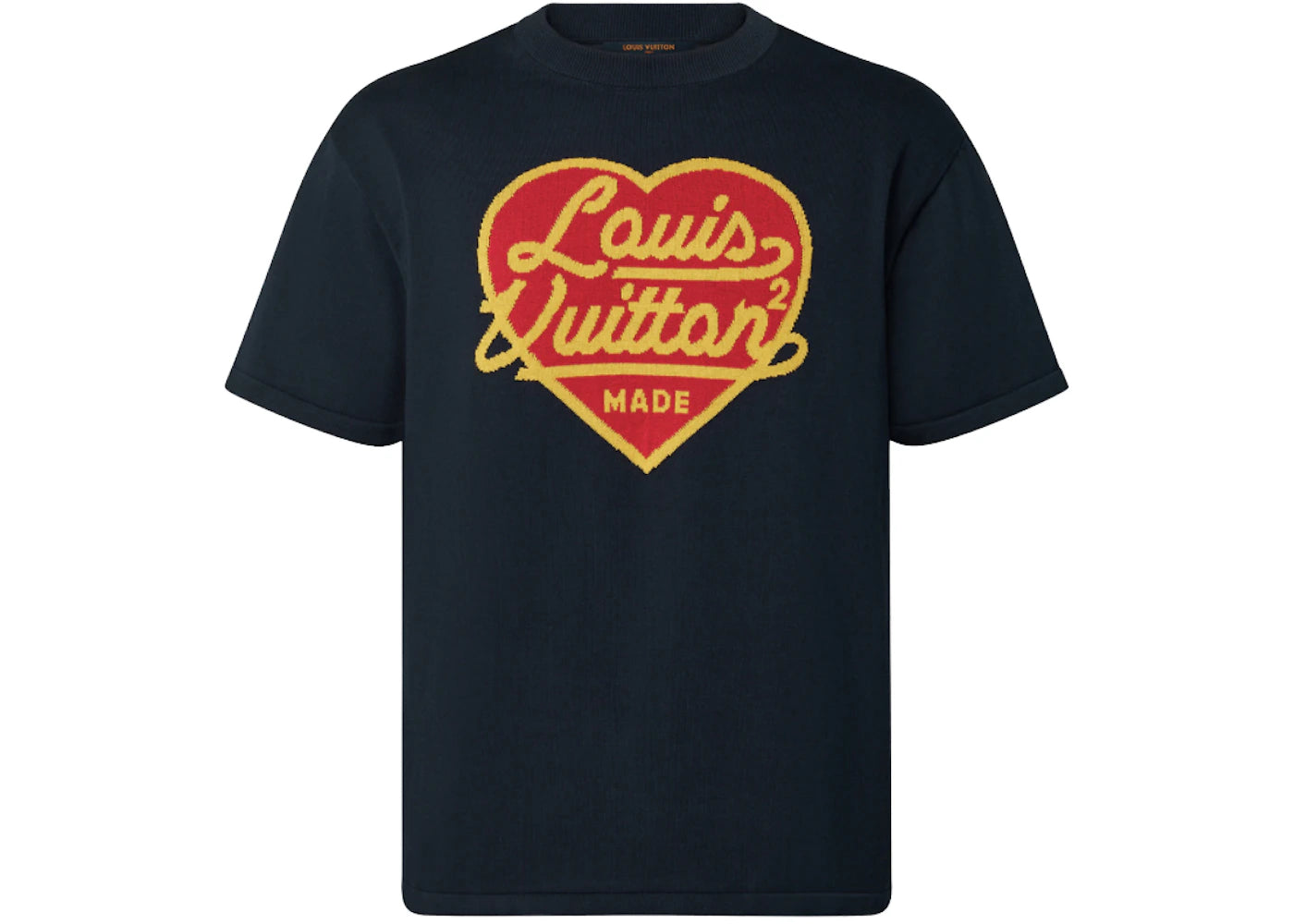 Louis Vuitton x Nigo Intarsia Jacquard Heart Crewneck Dark Ocean