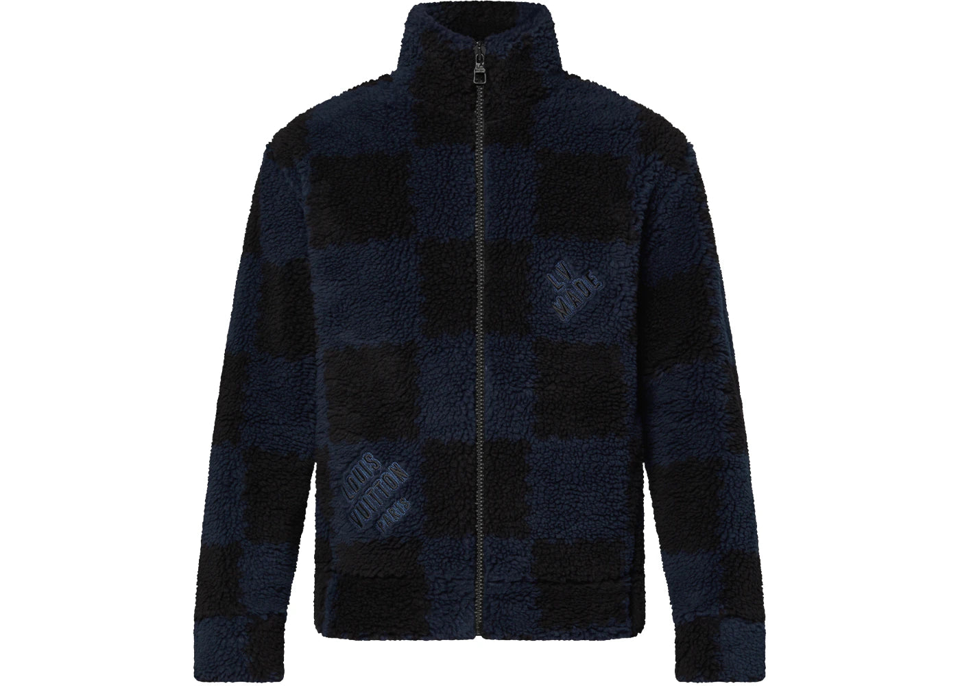Louis Vuitton x Nigo Jacquared Damier Fleece Blouson Dark Ocean