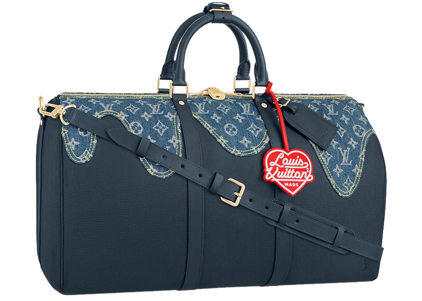 Louis Vuitton x Nigo Keepall Bandouliere 50 Monogram Blue