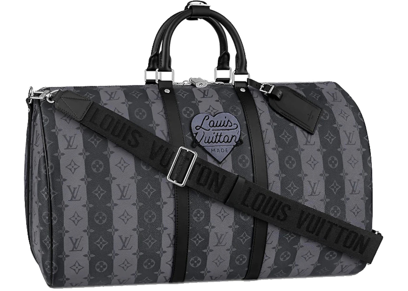Louis Vuitton x Nigo Keepall Bandouliere 55 Monogram Stripes Eclipse