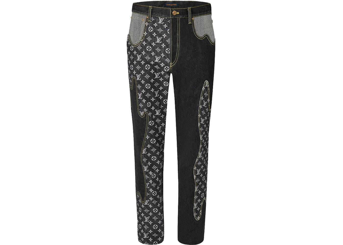 Louis Vuitton x Nigo Monogram Crazy Denim Pants Black