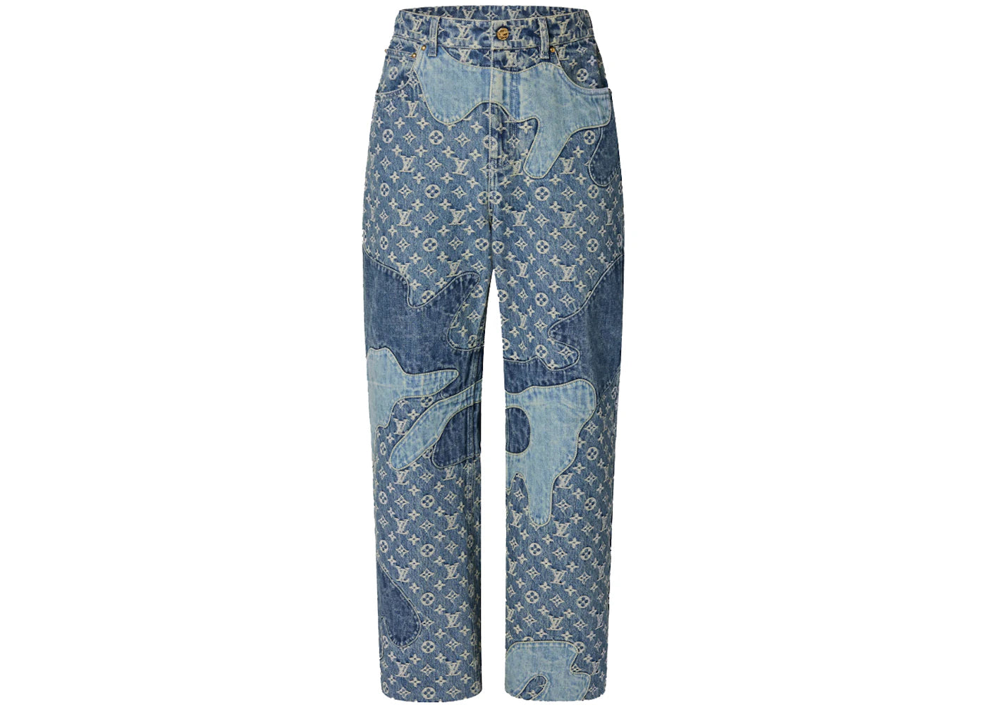 Louis Vuitton x Nigo Monogram Patchwork Denim Pants Indigo