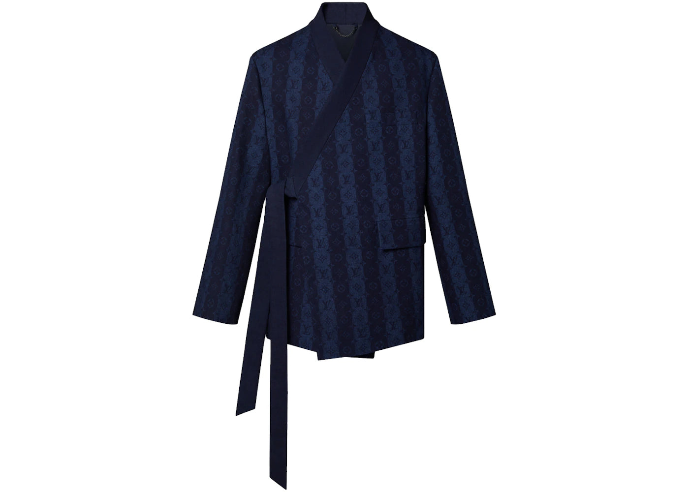 Louis Vuitton x Nigo Monogram Trunkstripes Kimono Jacket Indigo
