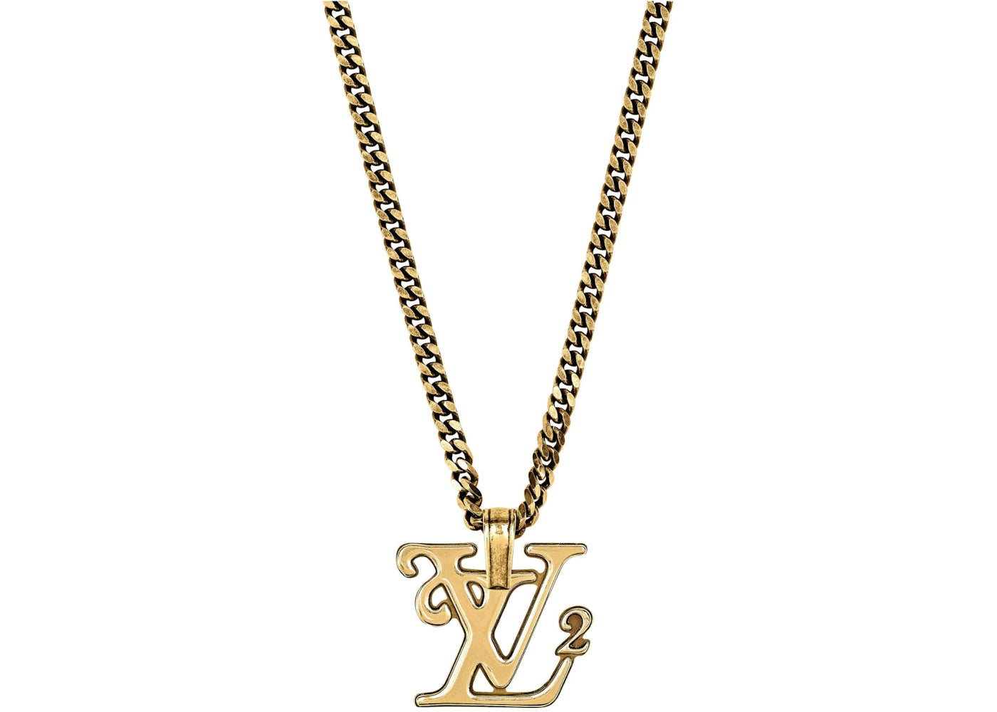 Louis Vuitton x Nigo Squared Necklace Gold