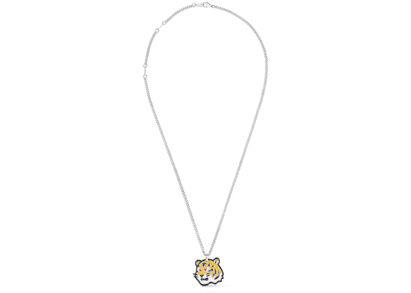 Louis Vuitton x Nigo Tiger Pendant Necklace Silver
