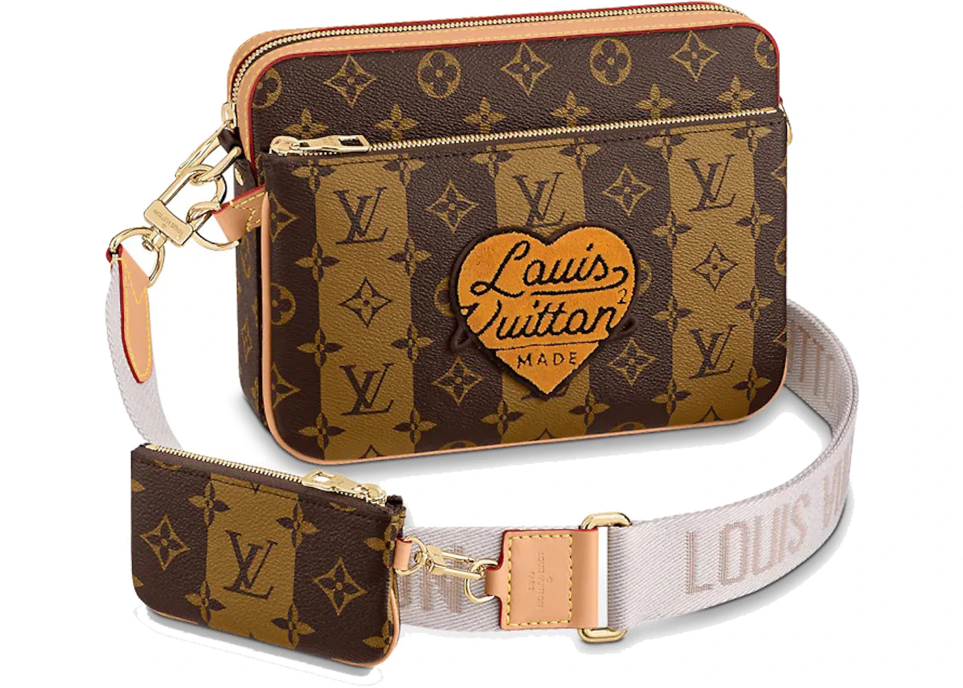 Louis Vuitton x Nigo Trio Messenger Monogram Stripes Brown