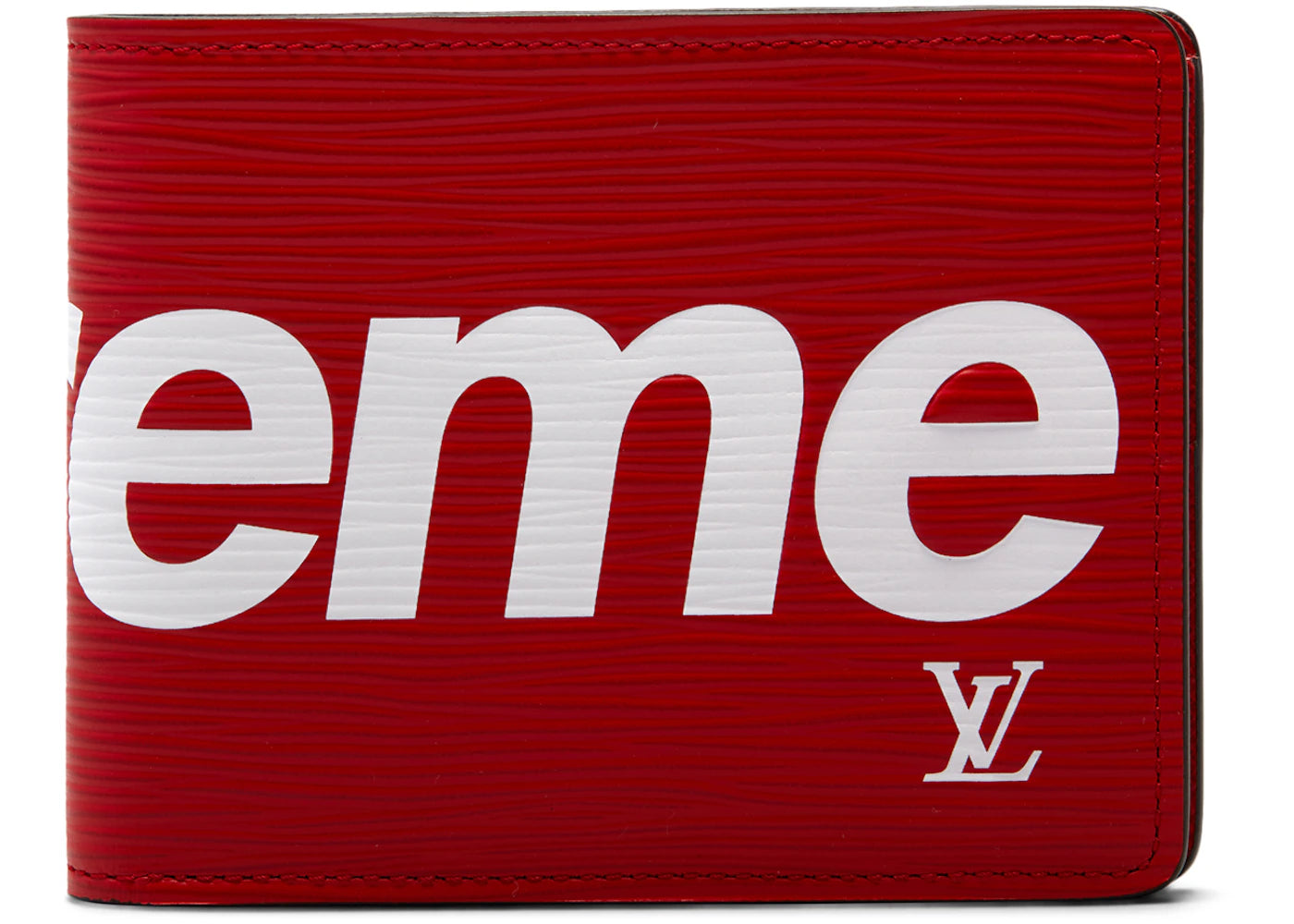 Louis Vuitton x Supreme Slender Wallet Epi Red