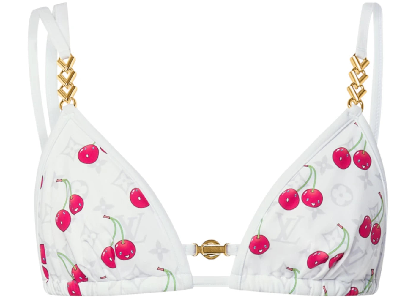 Louis Vuitton x Takashi Murakami Cherry Bikini Top White