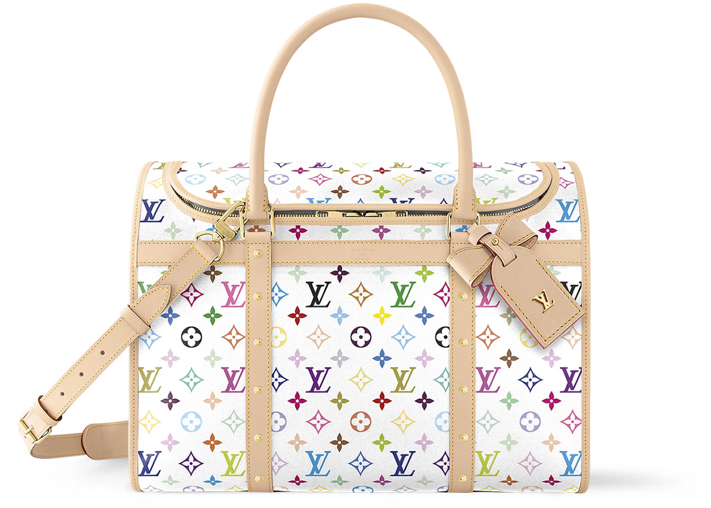 Louis Vuitton x Takashi Murakami Dog Bag White Multicolored