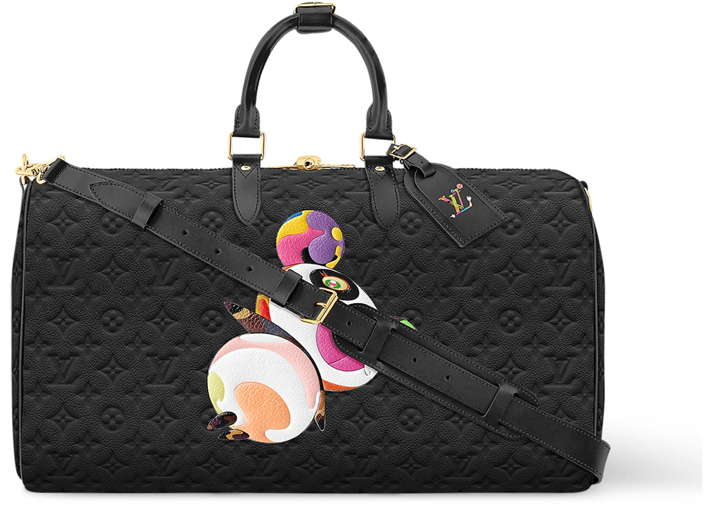 Louis Vuitton x Takashi Murakami Keepall Bandouliere 45 Black