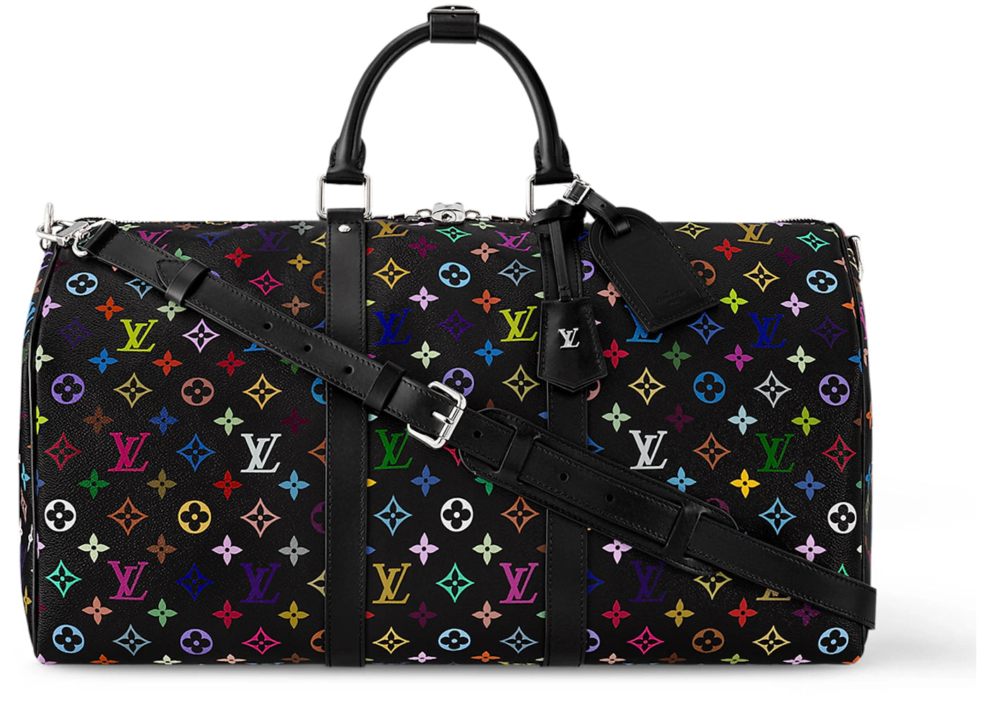 Louis Vuitton x Takashi Murakami Keepall Bandouliere 50 Black Multicolored