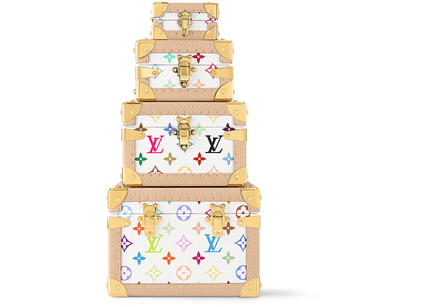 Louis Vuitton x Takashi Murakami Malle Pyramide White