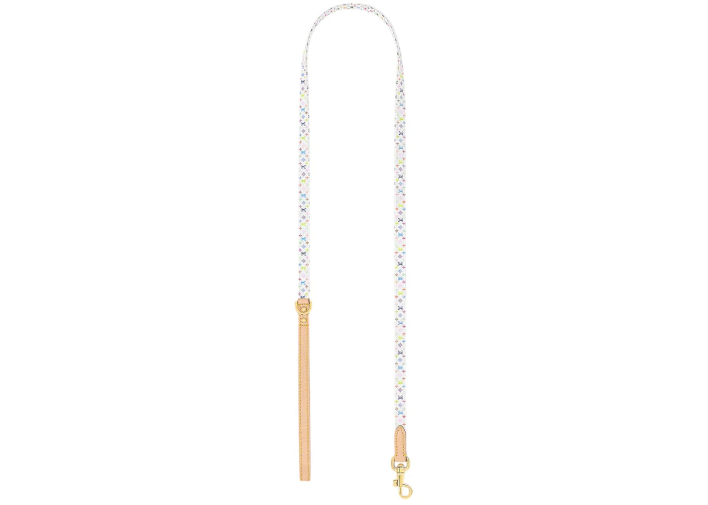 Louis Vuitton x Takashi Murakami Monogram Multicolor Dog Leash MM White Multicolored