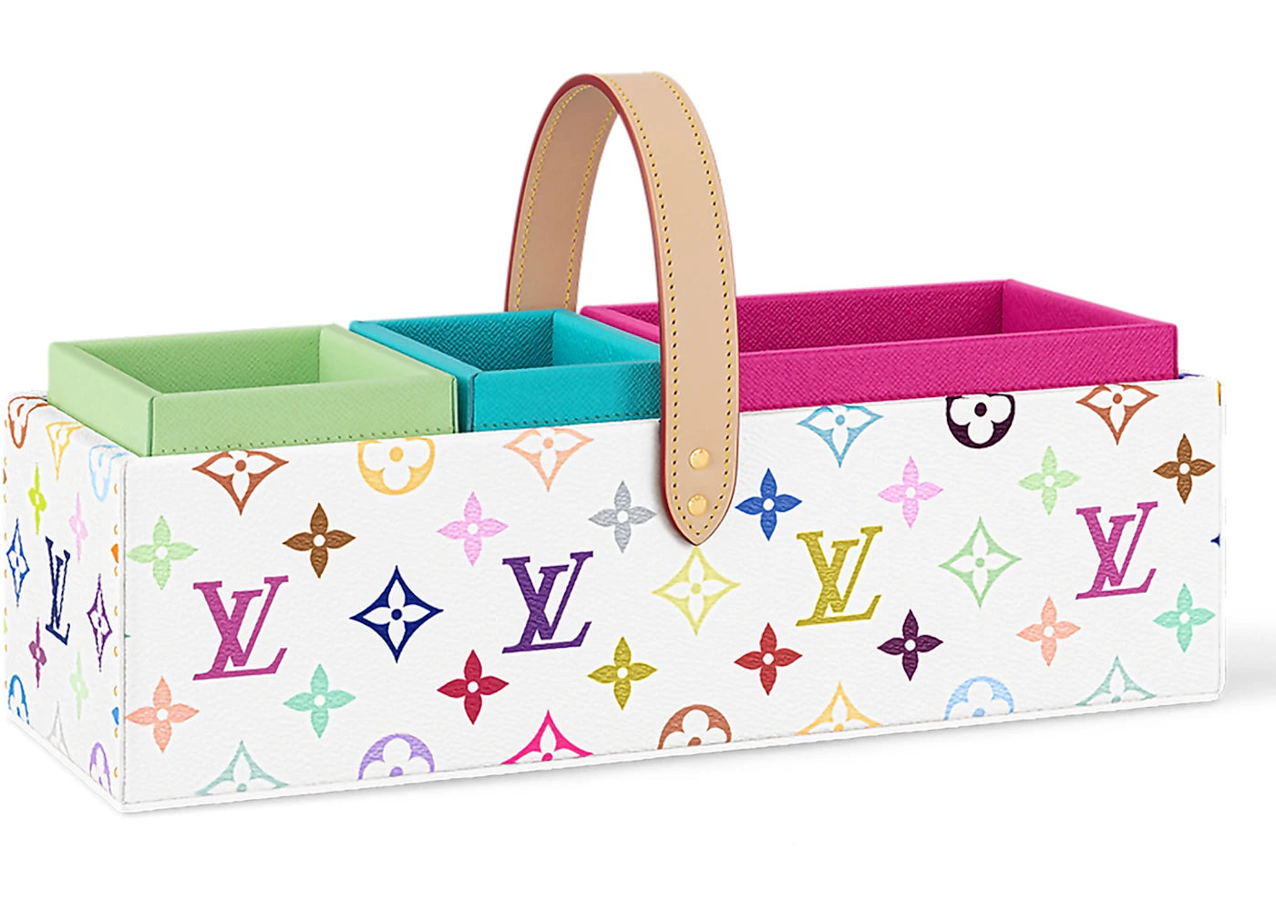 Louis Vuitton x Takashi Murakami Monogram Multicolor Robert Toolbox White Multicolored
