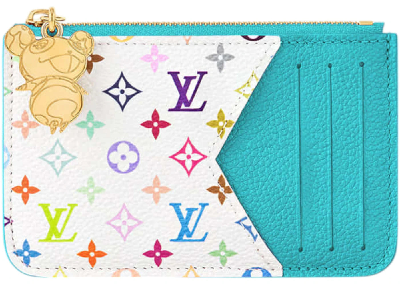 Louis Vuitton x Takashi Murakami Romy Card Holder Kabira Blue/White Multicolored