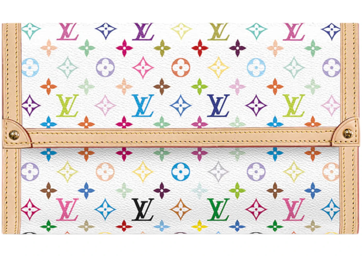 Louis Vuitton x Takashi Murakami Sarah Wallet White Multicolored