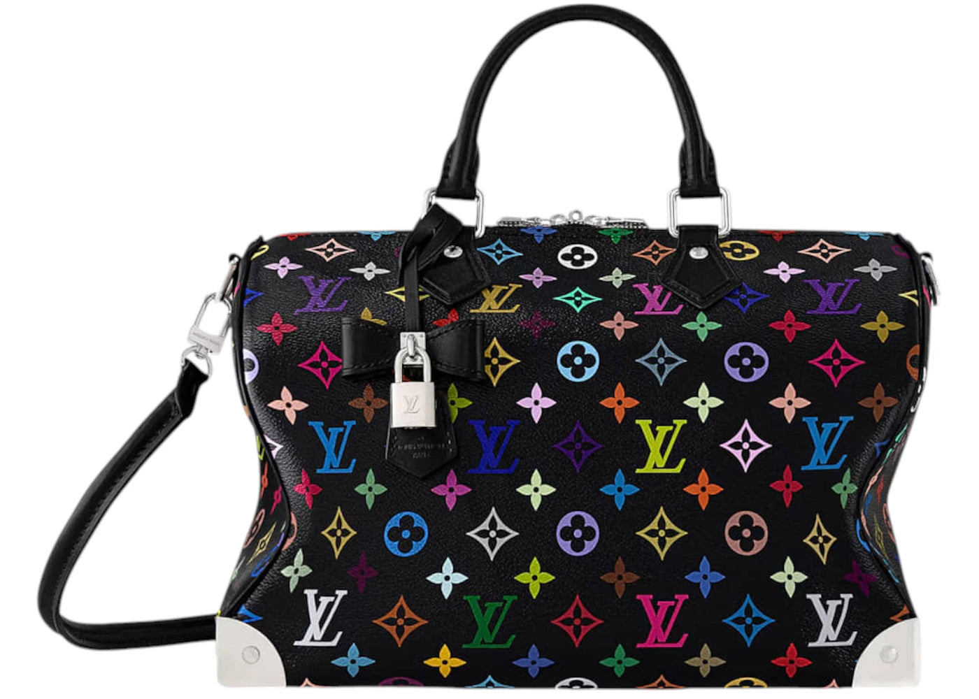 Louis Vuitton x Takashi Murakami Speedy Soft 30 Black Multicolored