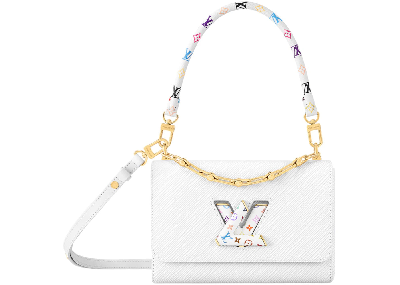 Louis Vuitton x Takashi Murakami Twist Slim MM White