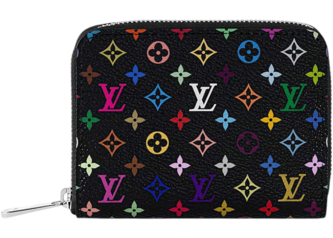 Louis Vuitton x Takashi Murakami Zippy Coin Purse Black Multicolored