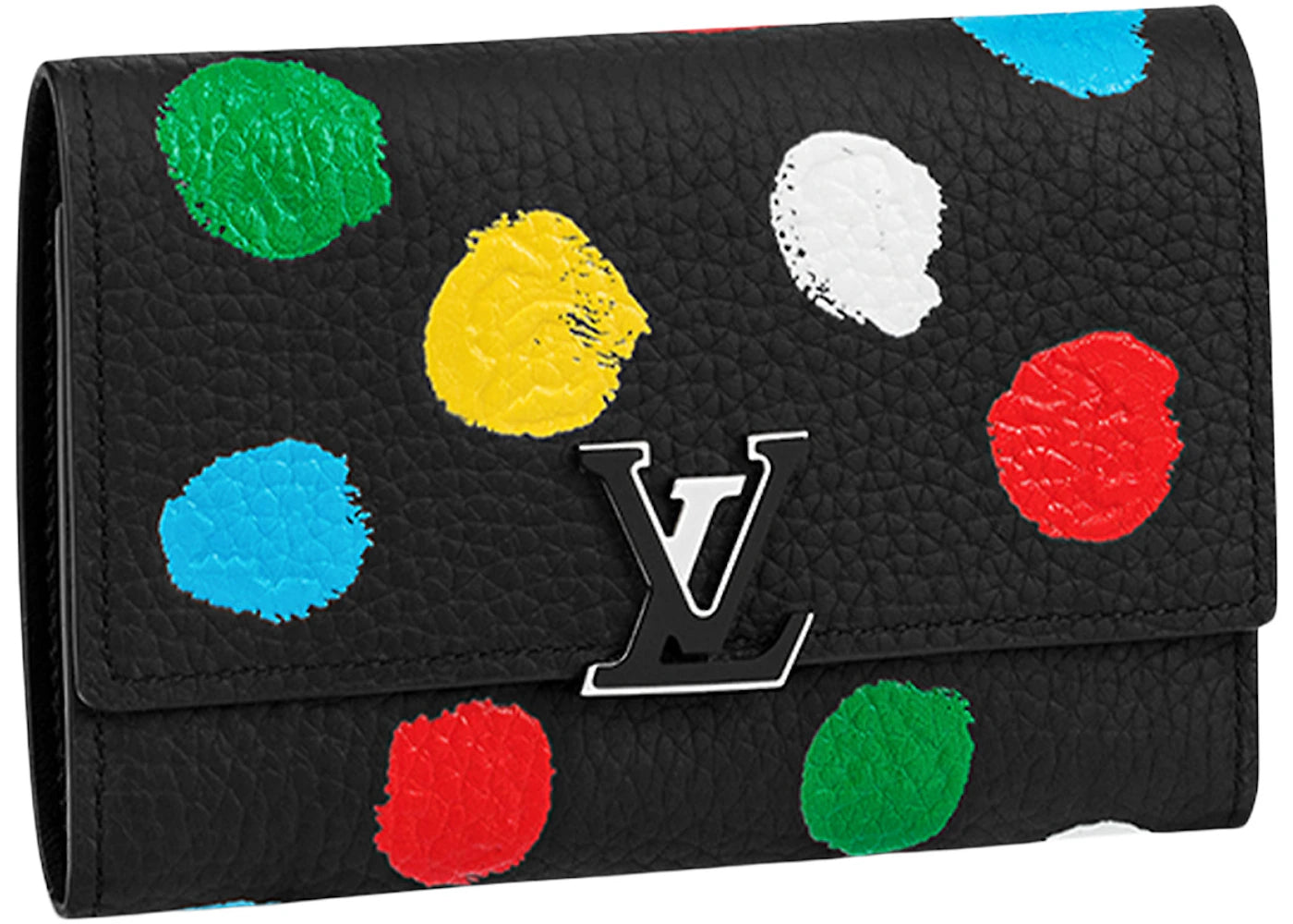 Louis Vuitton x Yayoi Kusama Capucines Compact Wallet Black