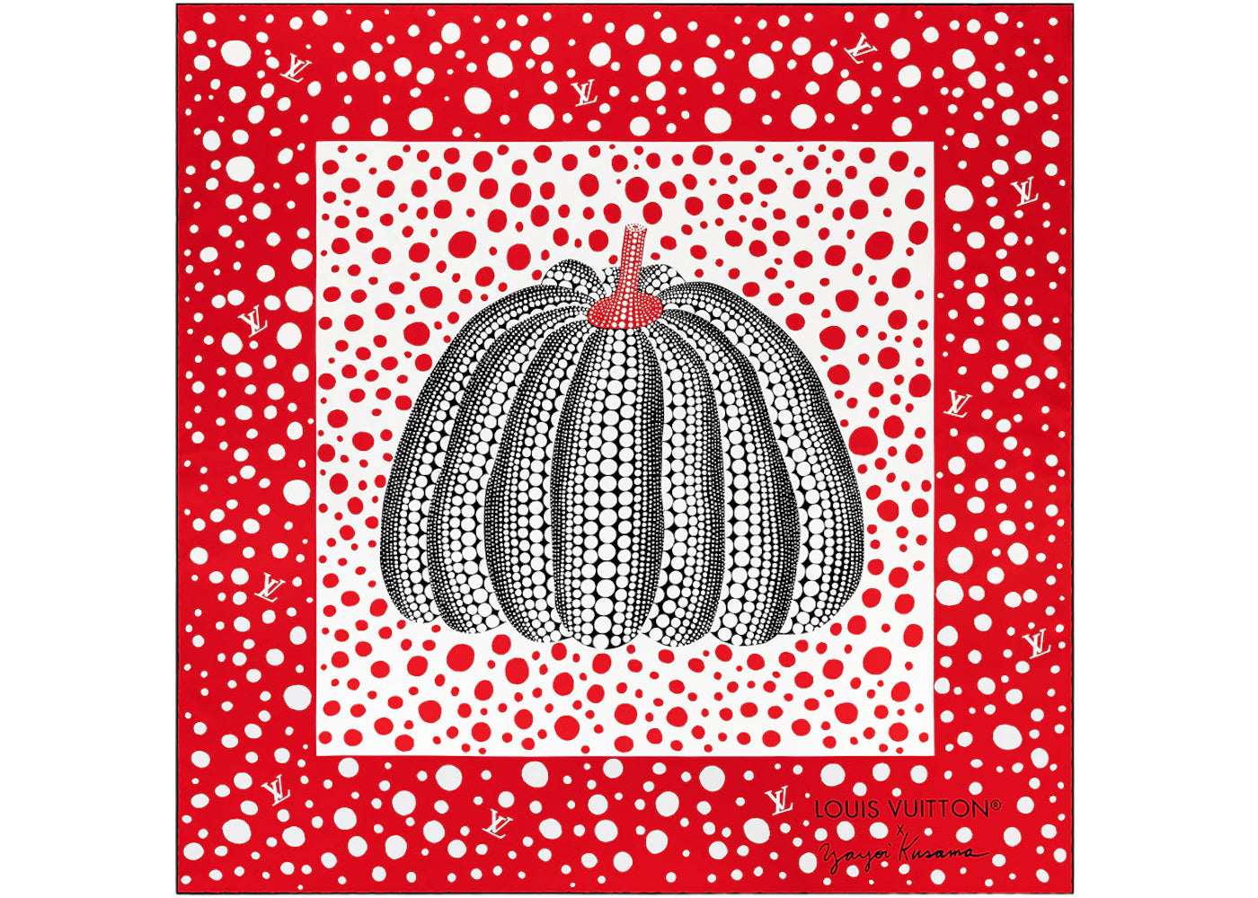 Louis Vuitton x Yayoi Kusama Infinity Dots Square 90 Red/White
