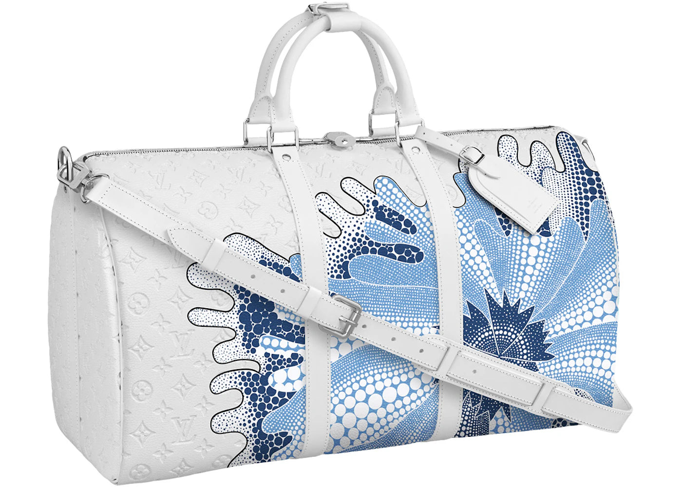 Louis Vuitton x Yayoi Kusama Keepall 50 White