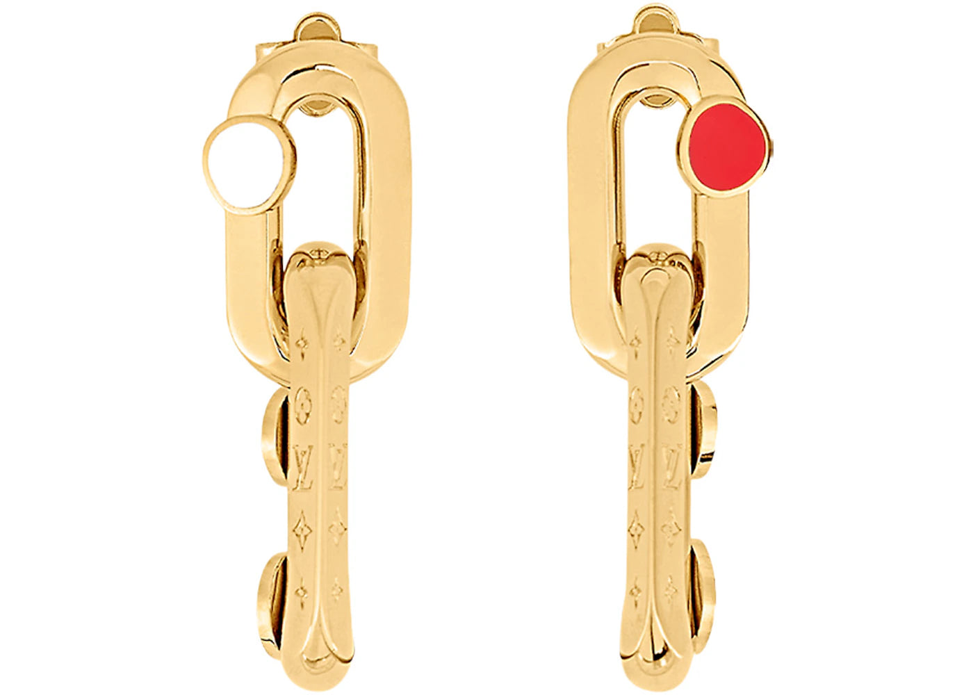 Louis Vuitton x Yayoi Kusama LV Edge Painted Dots Earrings Gold