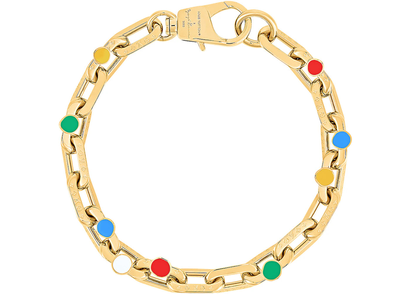 Louis Vuitton x Yayoi Kusama LV Edge Painted Dots Necklace Gold