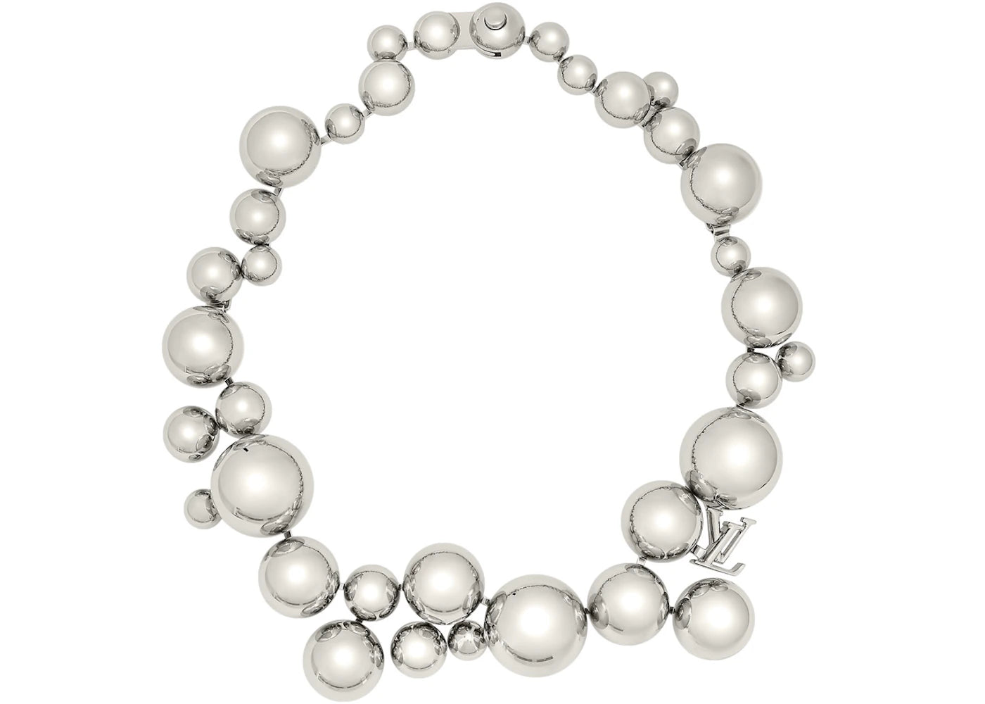 Louis Vuitton x Yayoi Kusama Metal Dots Necklace Silver