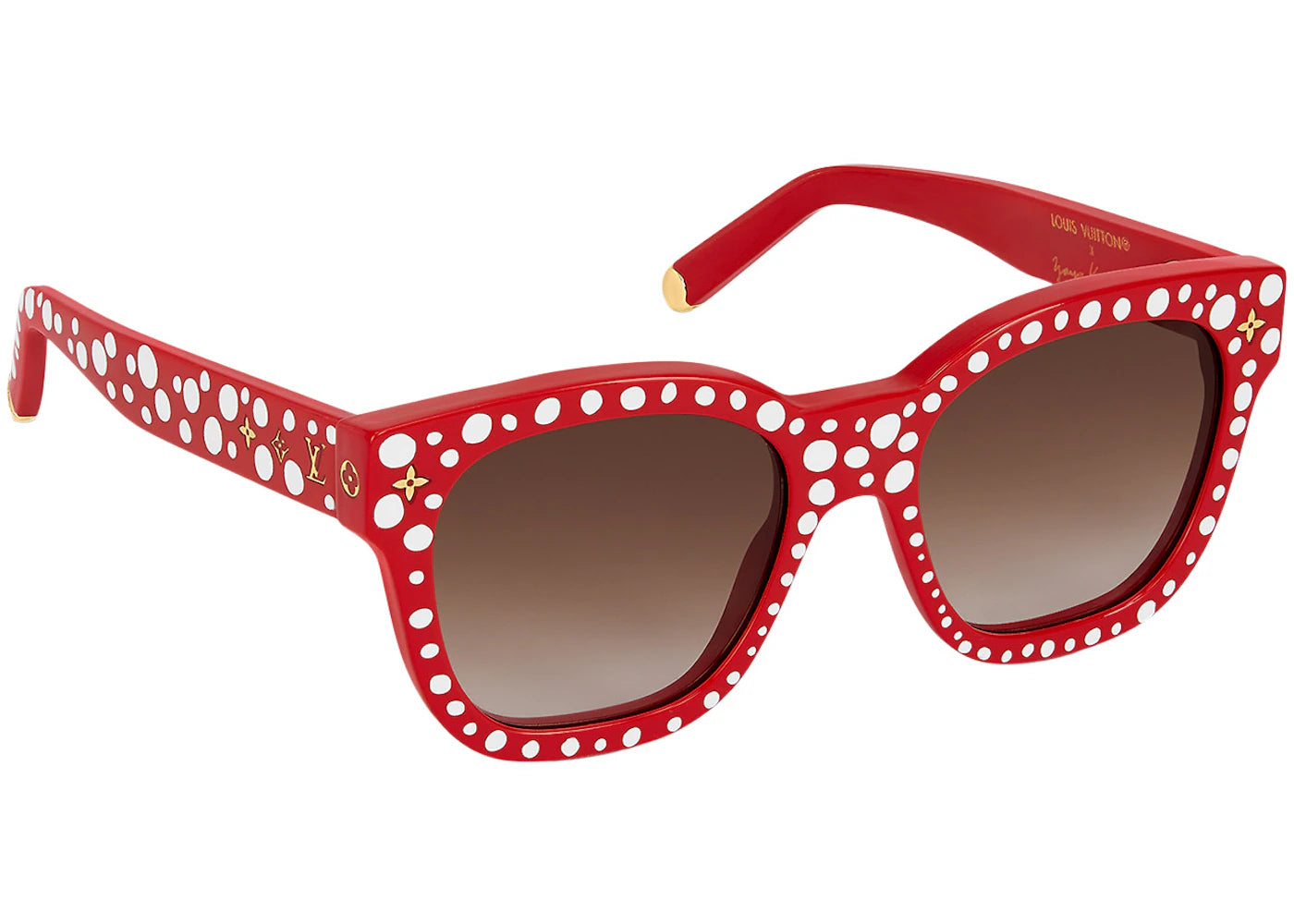 Louis Vuitton x Yayoi Kusama My Monogram Square Infinity Dots Sunglasses Red/White (Z1901W)
