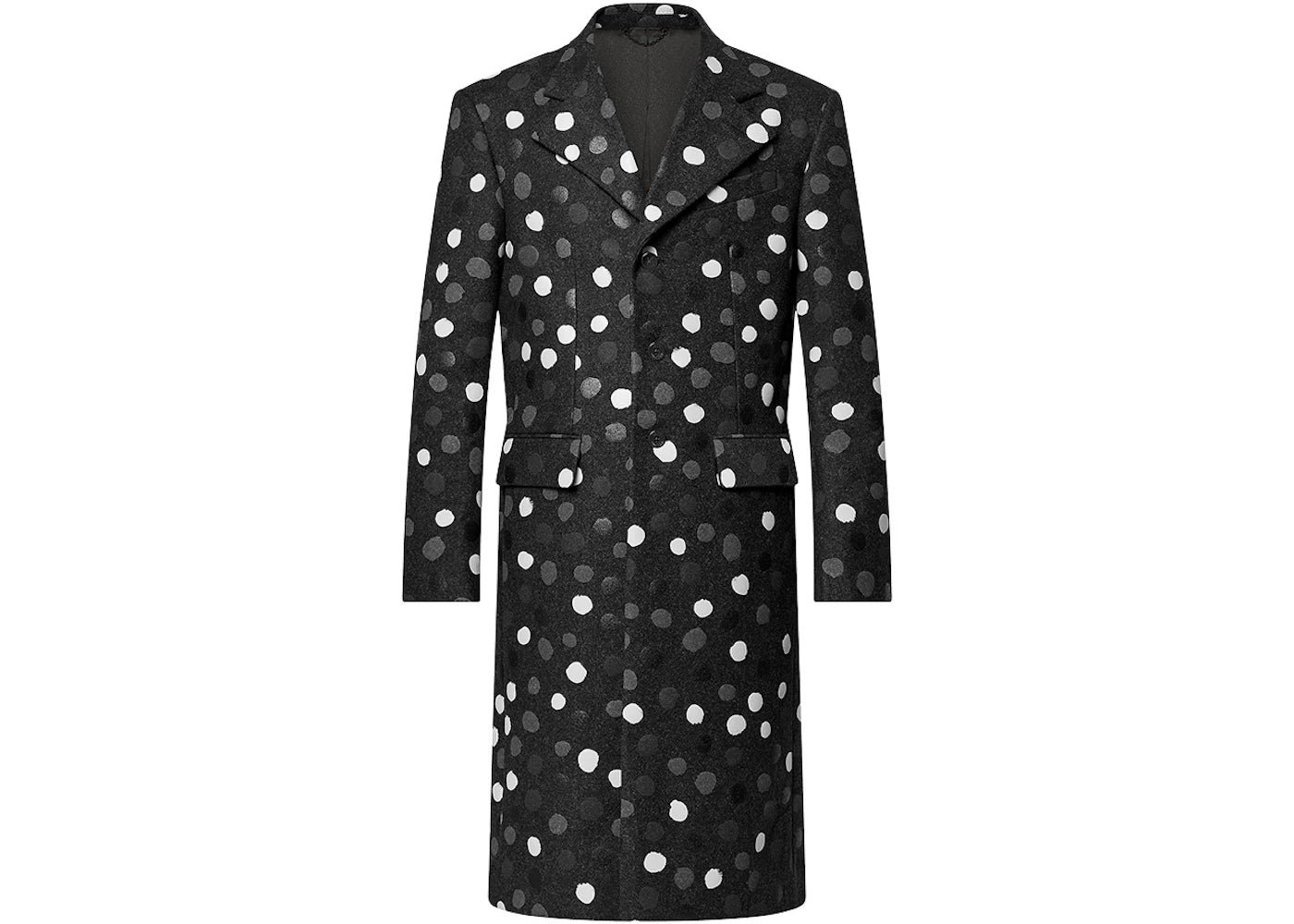 Louis Vuitton x Yayoi Kusama Painted Dots Printed Coat Sea Lion Grey