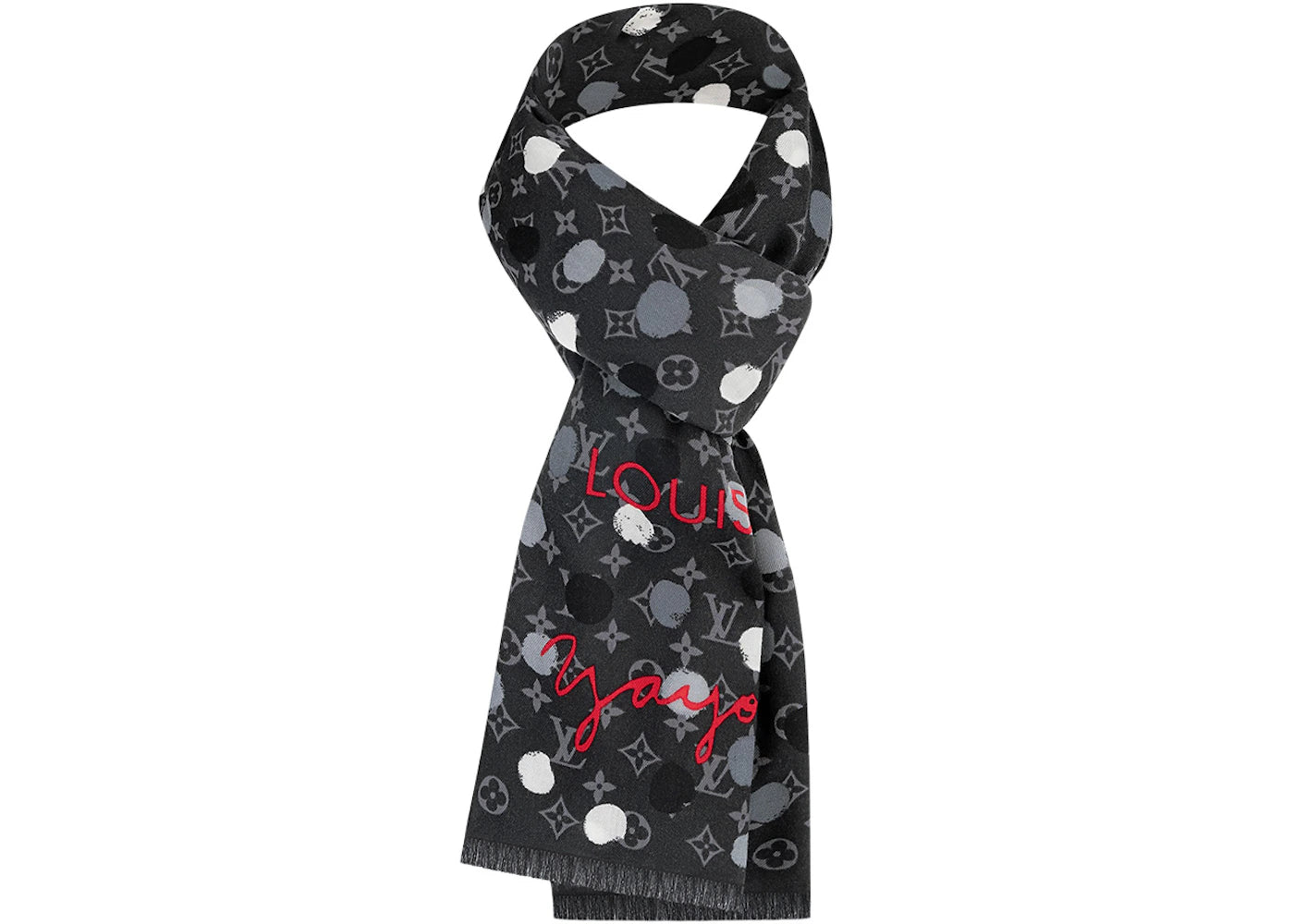Louis Vuitton x Yayoi Kusama Painted Dots Stole Black/Red