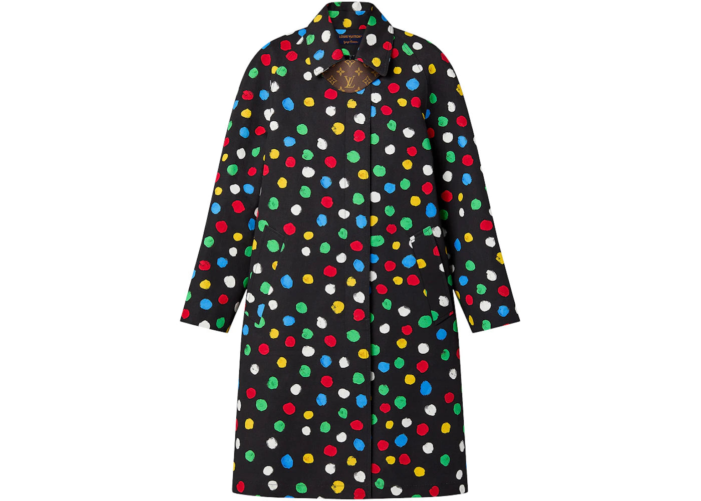 Louis Vuitton x Yayoi Kusama Painted Dots Trench Coat Black
