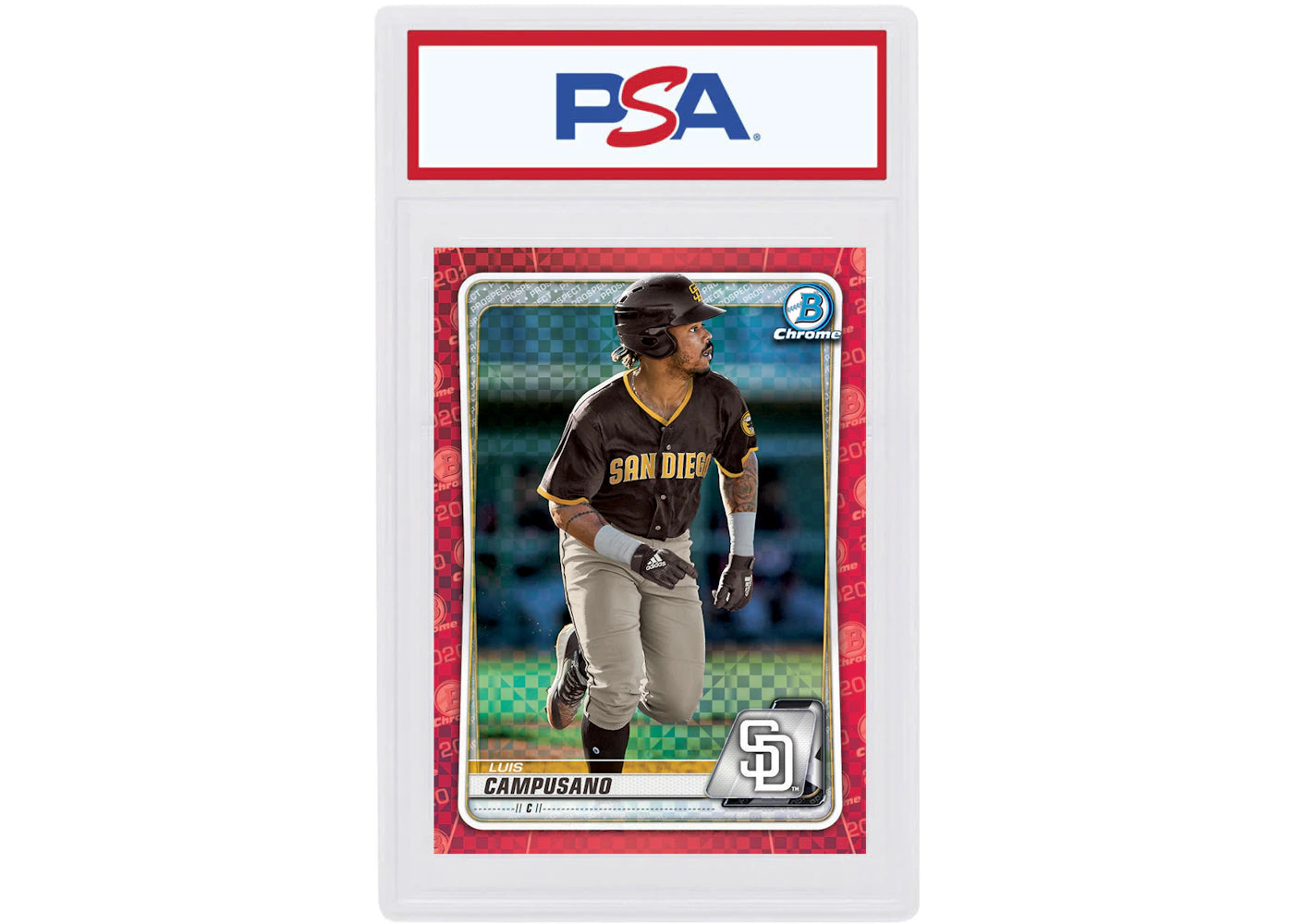 Luis Campusano 2020 Bowman Chrome X Red X-Fractor 1/1 #BCP-218 (PSA or BGS Graded)