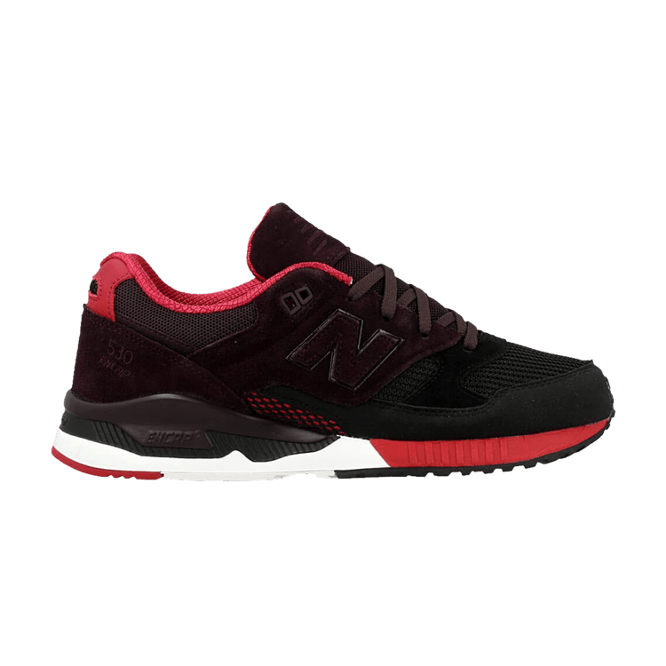 New Balance 530 Black Blackberry Red