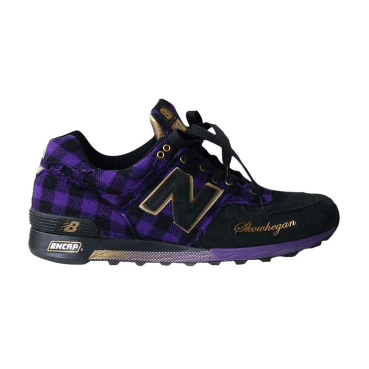 New Balance 576 MiUSA Factory Plaid Collection Skowhegan Purple Black