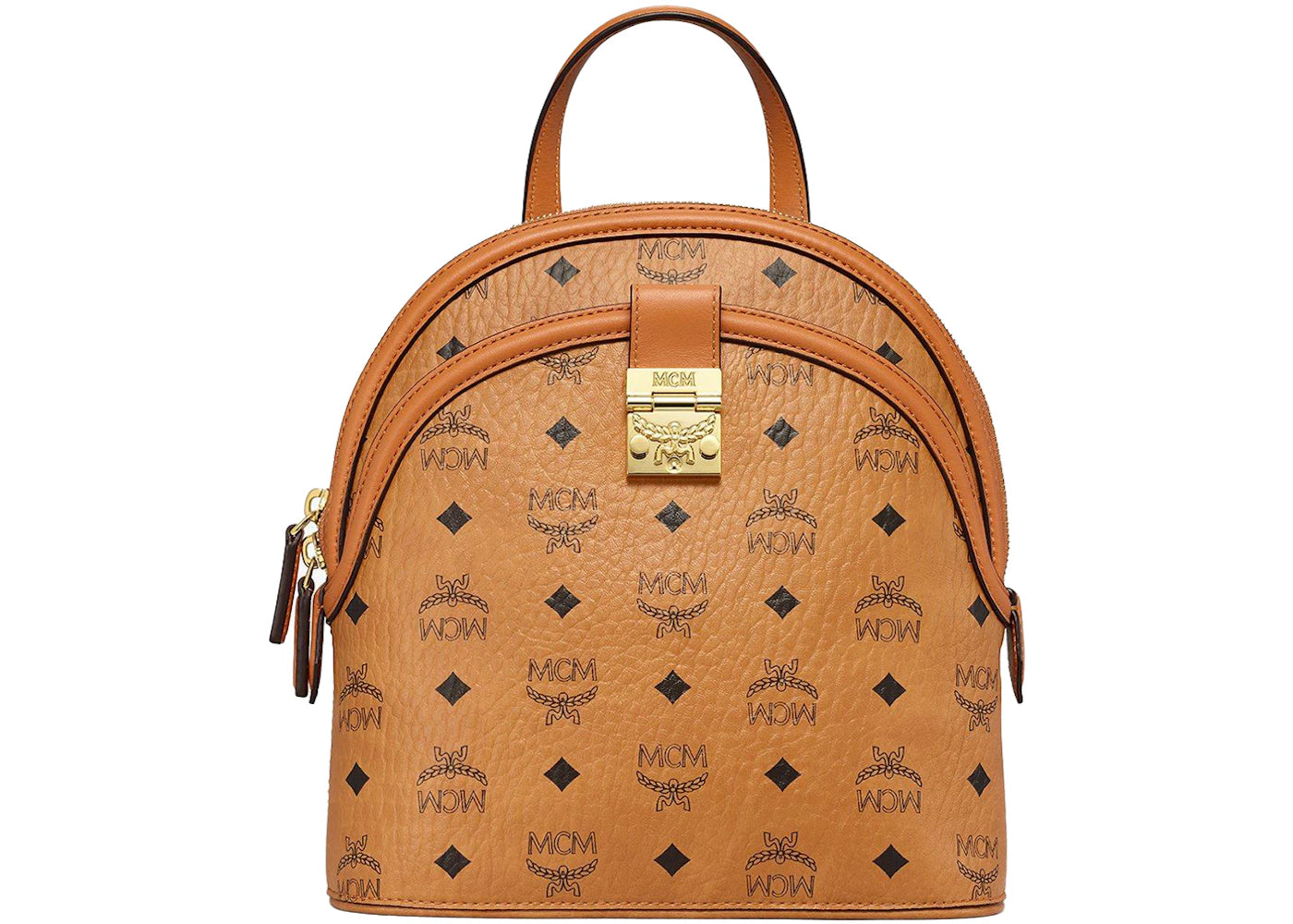 MCM Anna Backpack Visetos Cognac